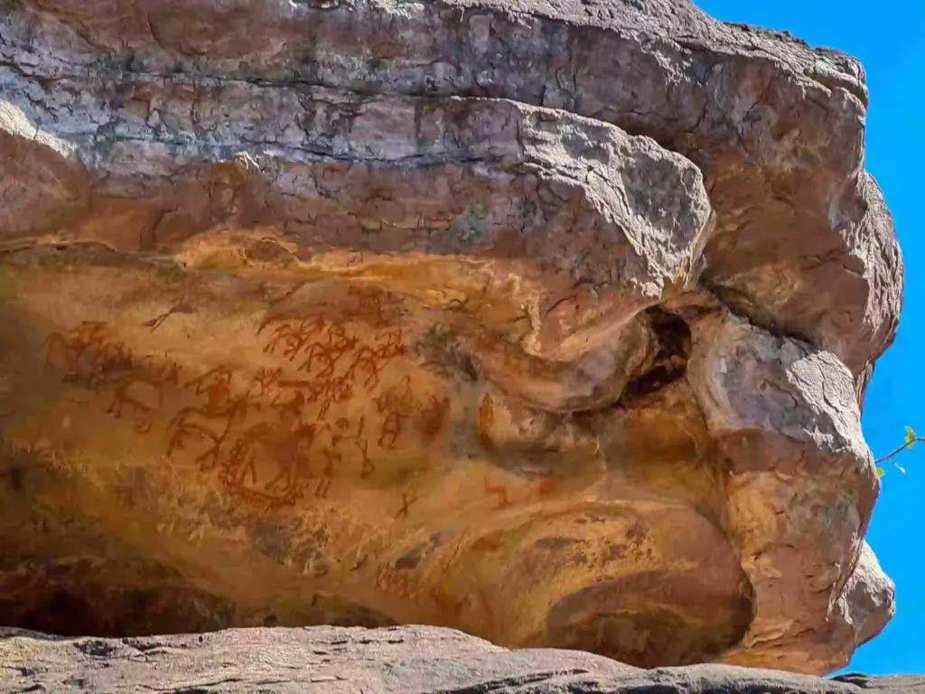 Bhimbetka ancient rock in India